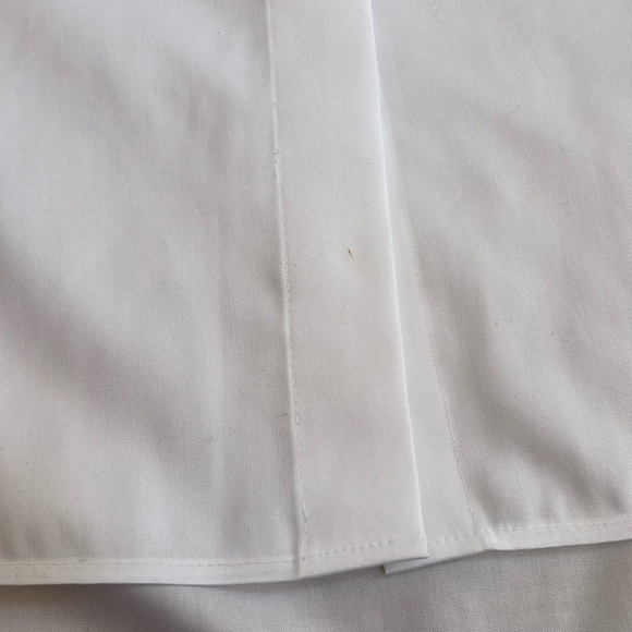 New! Calvin klein plus size 3X white roll tab long sleeve non iron cotton shirt. - Picture 12 of 12